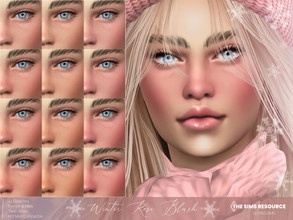 Sims 4 — Winter Rose Blush by MSQSIMS — This winter blush is available in 12 Swatches. It is suitable for Female/Male