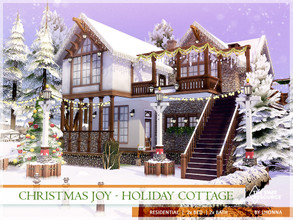 Sims 4 — Christmas Joy - Holiday Cottage /TSR CC only/ by Lhonna — Warm and comfy cottage for a family. Happy Holidays!