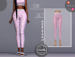 Sims 4 — SET 018 - Leggings  by Camuflaje — Fashion set that includes a top, leggings and bottoms/ Inspired by PRETTY