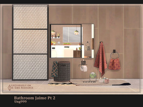 Sims 4 — Bathroom Jaime Pt 2 by ung999 — The second part of Bathroom Jaime, a modern bathroom set. This set is mainly for
