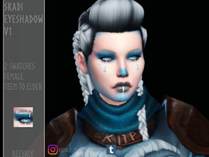 Sims 4 — Skadi Eyeshadow V1 by Reevaly — 2 Swatches. Teen to Elder. For Female. Base Game compatible. Please do not