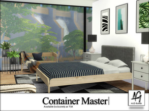 Sims 4 — Container Master by ALGbuilds — Container Master is a modern contemporary master bedroom styled with bright
