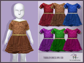 Sims 4 — Toddler Dress RPL130 by RobertaPLobo — :: Toddler Dress RP130 - TS4 :: 6 swatches :: Custom thumbnail :: Base
