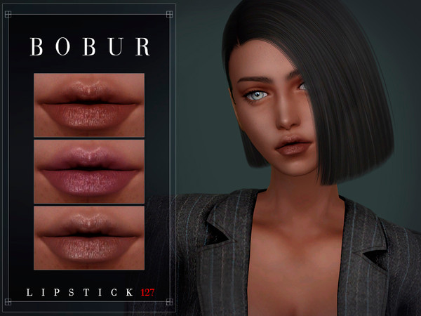 Sims 4 — Lipstick 127 by Bobur2 — Lipstick for female 16 colors HQ compatible I hope you like it