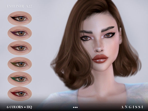 Sims 4 — Eyeliner-A22 by ANGISSI — *For all questions go here - angissi.tumblr.com 6 colors HQ compatible female Custom