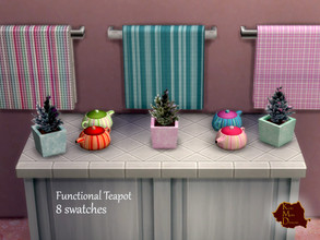 Sims 4 — Candy Kitchen Functional Teapot by Kurimuri100 — A tea ritual can fit seamlessly into your life, just as a
