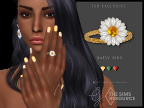 Sims 4 — Daisy Ring by Glitterberryfly — A gorgeous flowery ring inspired by a daisy 
