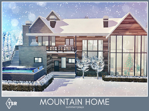 Sims 4 — Mountain Home by Summerr_Plays — This mountain home has 3 bedrooms (one with 2 sets of bunk beds), 3 bathrooms,