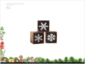Sims 4 — Christmas Decor 2021 - cubes by Severinka_ — Cubes with snowflakes From the set 'Christmas Decor 2021' Build /