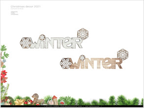 Sims 4 — Christmas Decor 2021 - winter by Severinka_ — Wood winter letters From the set 'Christmas Decor 2021' Build /