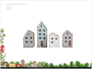 Sims 4 — Christmas Decor 2021 - houses by Severinka_ — Wood houses From the set 'Christmas Decor 2021' Build / Buy