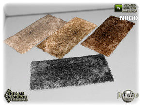 Sims 4 — Nogo office faux fur rug by jomsims — Nogo office faux fur rug