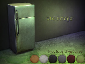 Sims 4 — Old Fridge by RoyIMVU — Old dirty fridge. Edited mesh from the base game to feature rusty cans and dirty plates