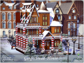Sims 4 — Gingerbread House (No CC!) by nobody13922 — Gingerbread house in a truly Christmas atmosphere. Cozy, warm, and
