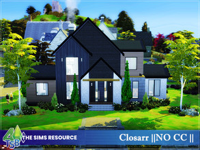 Sims 4 — Closarr  || NO CC || by Bozena — The house is located on Henford-on-Bagley Open living room with kitchen and