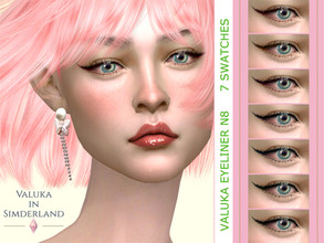Sims 4 — Valuka eyeliner N8 by Valuka — 7 colours CAS thumbnail Eyeliner category HQ compatible