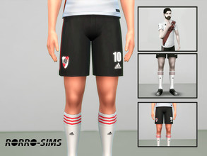 Sims 4 — River Plate Shorts 2021 by MetalboyIV — River Plate Adidas shorts from 2021 season. I hope you like it!