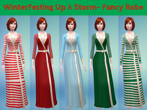 Sims 4 — WinterFesting Up A Storm- Fancy Robe by FreeganCreations — Happy WinterFest, My Freegan Babies! May all your