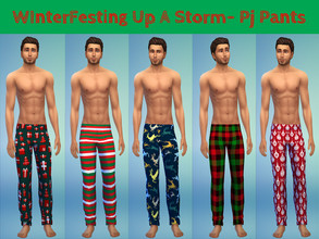 Sims 4 — WinterFesting Up A Storm- PJ Pants by FreeganCreations — Happy WinterFest, My Freegan Babies! May all your whims