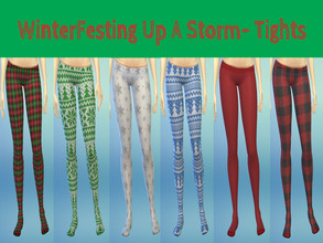 Sims 4 — WinterFesting Up A Storm- Tights by FreeganCreations — Happy WinterFest, My Freegan Babies! May all your whims