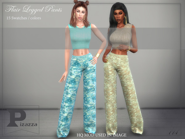 Sims 4 — Flair Legged Pants by pizazz — Flair Legged Pants for your sims 4 games. Add a little pizazz into your clothes