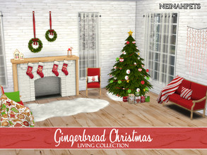 Sims 4 — Gingerbread Christmas {Mesh Required} by neinahpets — A Christmas living collection featuring delicious