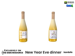 Sims 4 — New Year Eve dinner_Bottle by kardofe — Non-alcoholic champagne bottle, decorative, in two different options