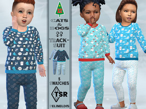 Sims 4 — Arctic Babies Tracksuit - Needs EP Cats & Dogs by Pelineldis — A cool tracksuit with arctic animal print for
