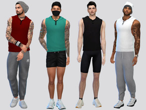 Sims 4 — Sports Tank Hoodie by McLayneSims — TSR EXCLUSIVE Standalone item 8 Swatches MESH by Me NO RECOLORING Please