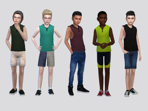 Sims 4 — Sports Tank Hoodie Boys by McLayneSims — TSR EXCLUSIVE Standalone item 8 Swatches MESH by Me NO RECOLORING