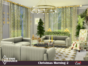 Sims 4 — Christmas Morning 2 _TSR only CC by evi — Ellegant environment for a lazy Christmas morning