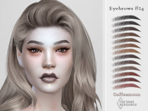 Sims 4 — Eyebrows N24 by coffeemoon — 13 color options for female and male: toddler, child, teen, young, adult, elder HQ