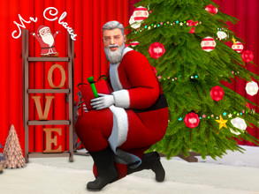Sims 4 — Mr Claus  PosePack  by couquett — Mr Claus Did you know that Santa Claus already has your gift ready? to deliver