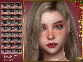 Sims 4 — LMCS Merry Eyes N45 (HQ) by Lisaminicatsims — -2022 New Year Special -New Mesh -27 swatches -All Skin