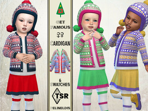 Sims 4 — Winter Cardigan - Needs EP Get Famous by Pelineldis — A lovely winter cardigan for toddler girls, but works for