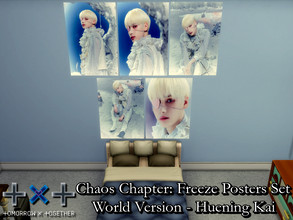 Sims 4 — TXT Freeze: World Posters Set 5(Huening Kai) - REQUIRES MESH by PhoenixTsukino — Set of posters featuring KPOP