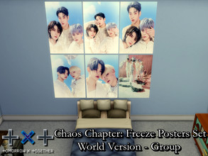Sims 4 — TXT Freeze: World Posters Set 6 (Group) - REQUIRES MESH by PhoenixTsukino — Set of posters featuring KPOP idol