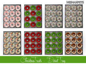 Sims 4 — Christmas Treats - Donut Tray by neinahpets — A baking tray with delicious Christmas donuts with crushed