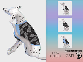 Sims 4 — Dog T-shirt C617 by turksimmer — 3 Swatches Compatible with HQ mod Works with all of skins Custom Thumbnail All