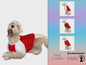 Sims 4 — Dog T-shirt C620 by turksimmer — 3 Swatches Compatible with HQ mod Works with all of skins Custom Thumbnail All
