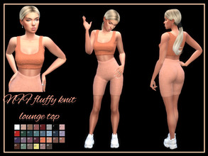 Sims 4 — NFF fluffy knit lounge top by Nadiafabulousflow — Hi guys! This upload its a fluffy knit crop top - New mesh -