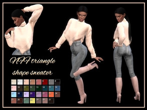 Sims 4 — NFF triangle shape sweater by Nadiafabulousflow — Hi guys! This upload its a triangle shape sweater - New mesh -