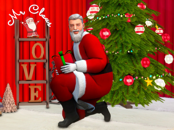 Sims 4 — Mr Claus PosePack by couquett — Mr Claus Did you know that Santa Claus already has your gift ready? to deliver