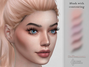 Sims 4 — Blush with contouring by coffeemoon — 15 colors for female and male: teen, young, adult, elder HQ mod compatible