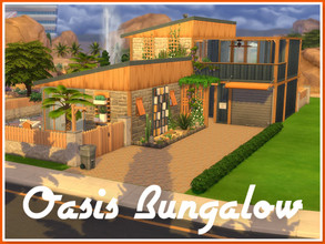 Sims 4 — Oasis Bungalow (no CC) by Youlie25 — Sul Sul, Here is a sims 4 version of my sims 3 Vert Olive house. Composed