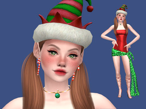 Sims 4 — Carol Joy by EmmaGRT — Some holiday content! This Sim is a Christmas Elf :) Young Adult Sim Trait: Cheerful