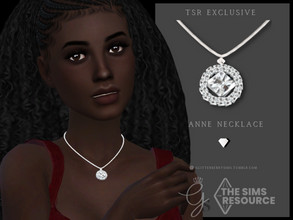 Sims 4 — Anne Necklace by Glitterberryfly — Anne Necklace to match my Anne Earrings