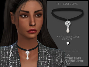 Sims 4 — Anne Necklace Choker by Glitterberryfly — A choker styled necklace that matches my mini Victorian collection
