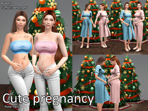 Sims 4 — Cute pregnancy (Pose pack) by Beto_ae0 — Pregnancy poses for friends, I hope you like them - Includes 4 poses -