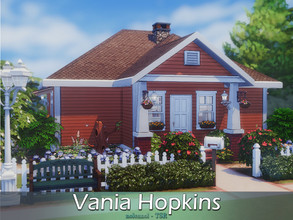 Sims 4 — Vania Hopkins / No CC by nolcanol — Vania Hopkins is a charming little one-story home. From the outside it